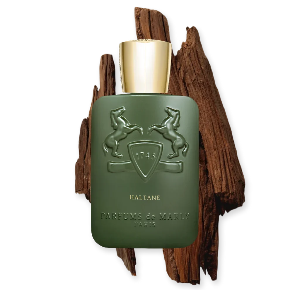 Parfums de Marly Haltane — официална фотография с дървесен акцент